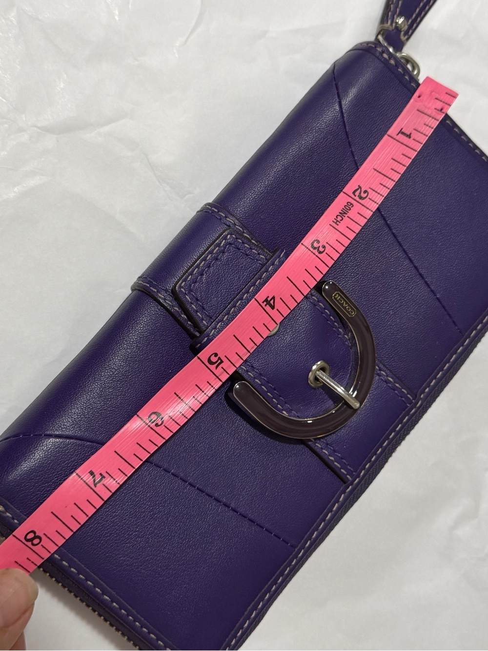 Coach Vintage Deep Purple Soho Zip Around Wallet - Picture 12 of 13